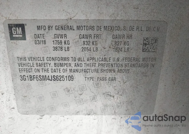 3G1BF6SM4JS625109: 43920536