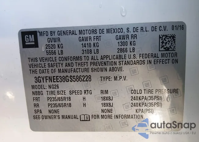 3GYFNEE38GS586228: 43920595