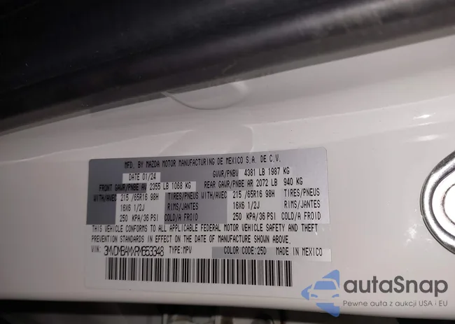 3MVDMBAMXRM653348: 43920660