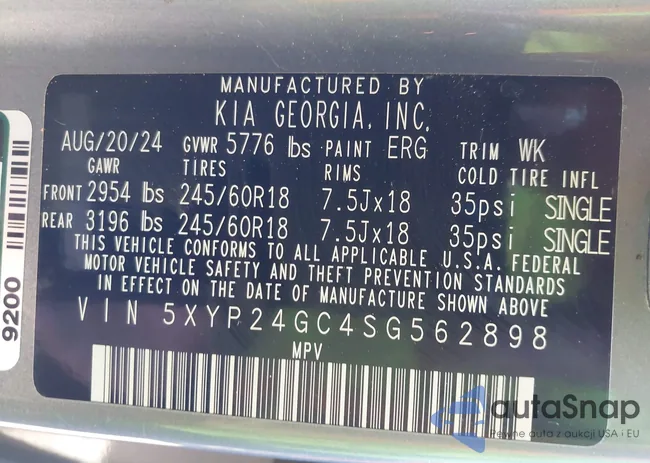 5XYP24GC4SG562898: 43920681