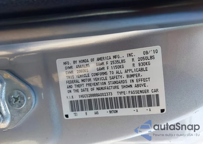 1HGCS2B88BA002373: 43920683