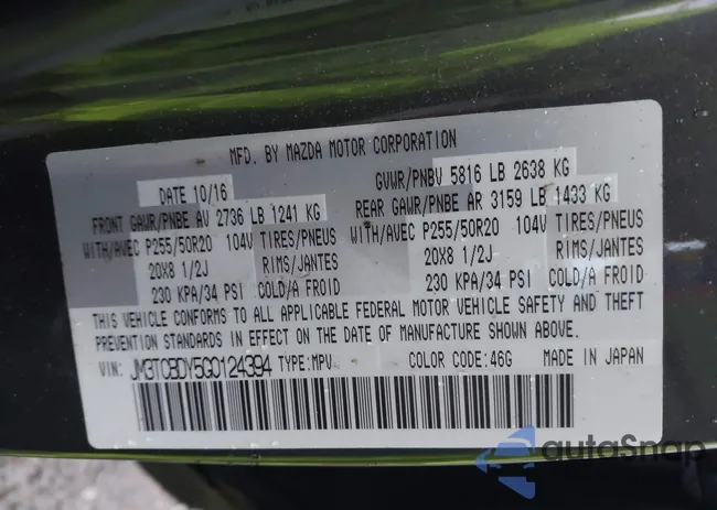 JM3TCBDY5G0124394: 43921794