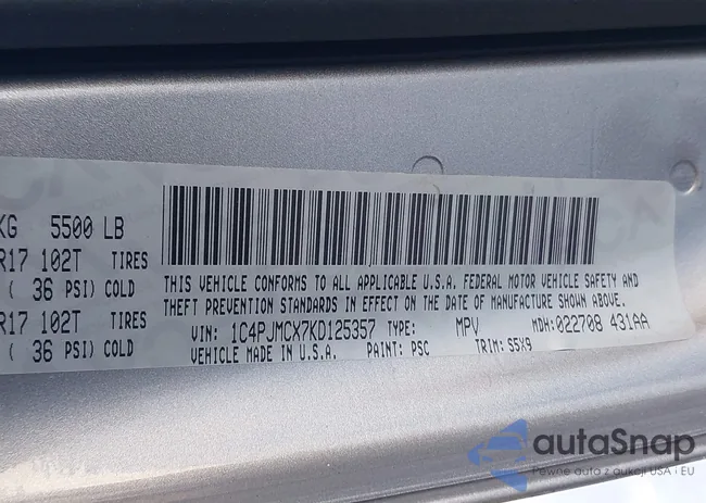 1C4PJMCX7KD125357: 43921853