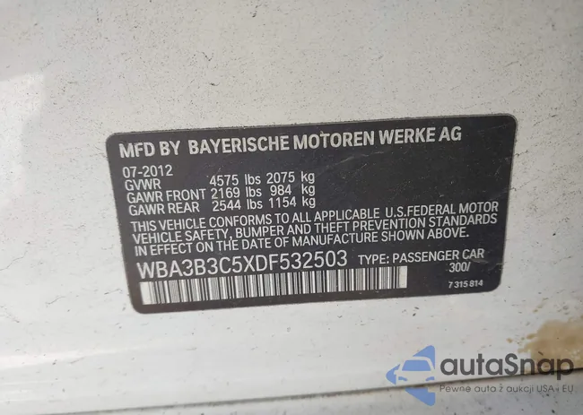 WBA3B3C5XDF532503: 43921922