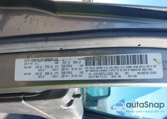 1C4PJMAK7CW110323: 43921967