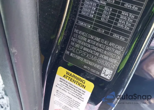 SALCP2FX5MH883604: 43922103