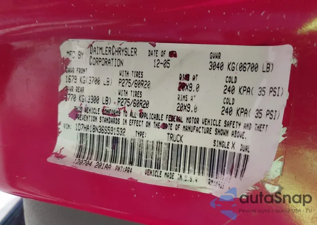 1D7HA18N36S591532: 43922223