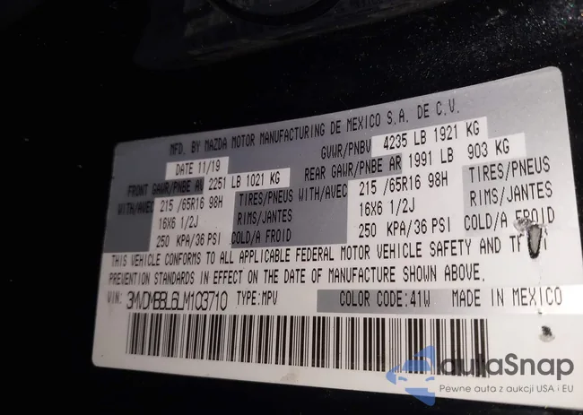 3MVDMBBL6LM103710: 43922237