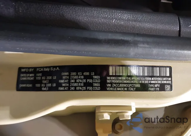 ZACCJBBW3GPC75969: 43922238