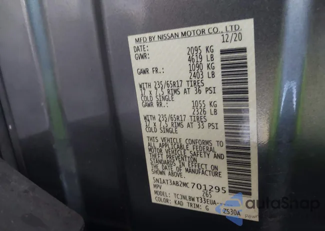 5N1AT3AB2MC701295: 43922244