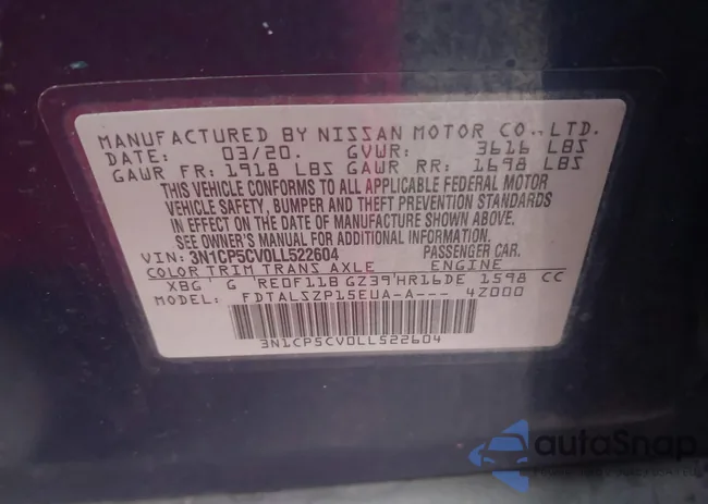 3N1CP5CV0LL522604: 43922246