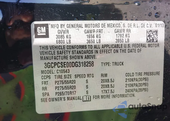 3GCPCSE00DG318258: 43922315