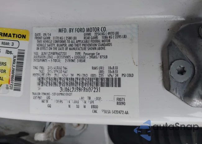 3LN6L2J98FR607231: 43921428