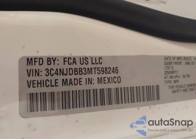 3C4NJDBB3MT598246: 43921611