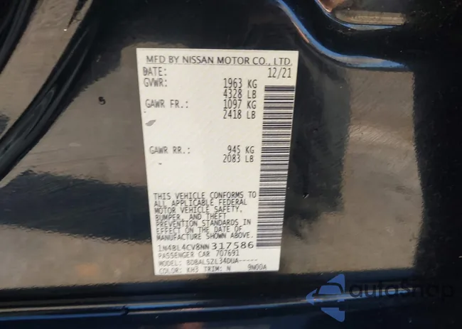 1N4BL4CV8NN317586: 43922802