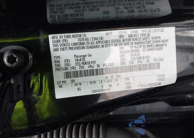 1FADP3L96EL460476: 43922859