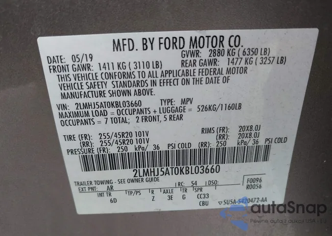 2LMHJ5AT0KBL03660: 43923001