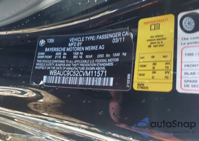 WBAUC9C52CVM11571: 43923275