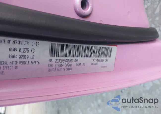 2C3CDZAG4GH171653: 43923287