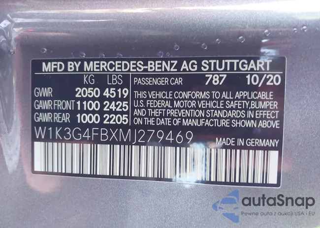 W1K3G4FBXMJ279469: 43922437