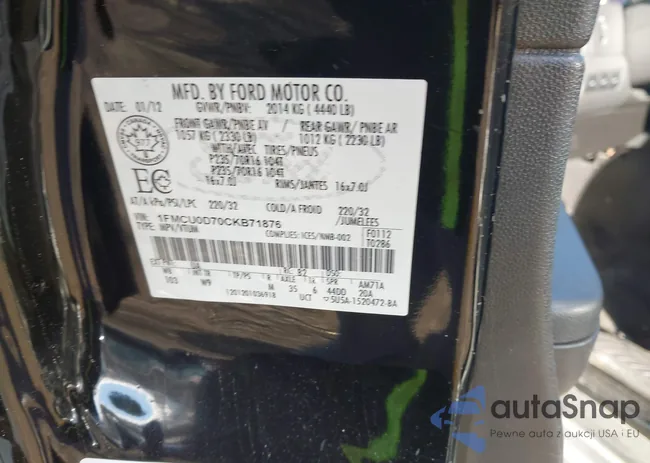 1FMCU0D70CKB71876: 43922455