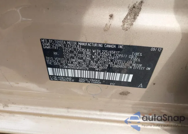 2T3DK4DV6CW085578: 43922473