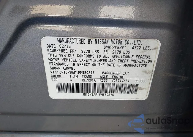 JN1CV6AP1FM580876: 43922746