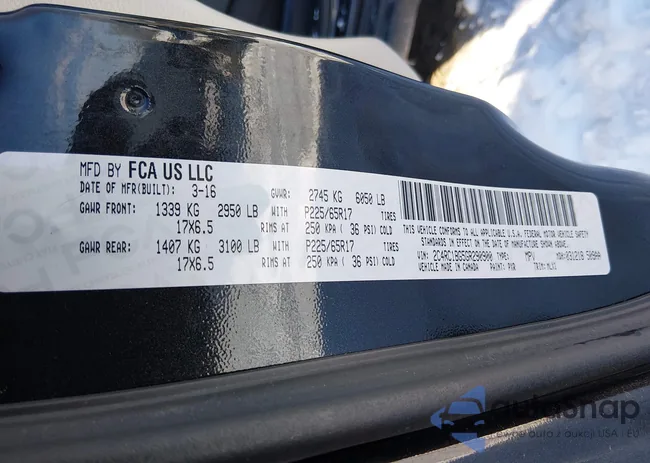 2C4RC1BG5GR290900: 43923866