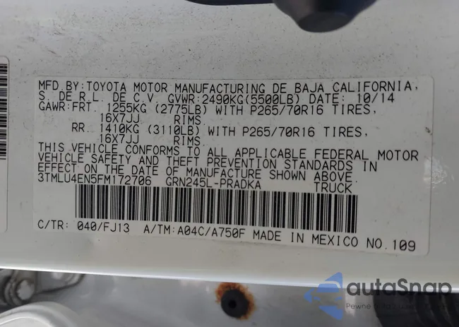 3TMLU4EN5FM172706: 43923888