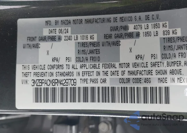 3MZBPACM8RM429709: 43924144