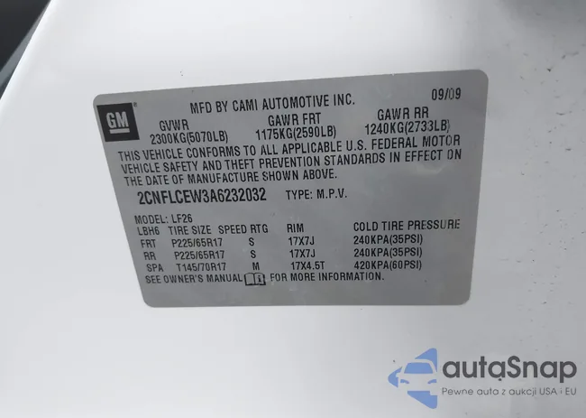 2CNFLCEW3A6232032: 43924145