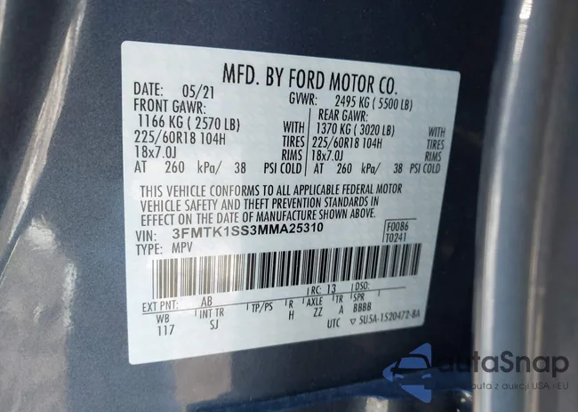 3FMTK1SS3MMA25310: 43924163