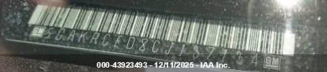 5GAKRCED8CJ137134: 43923493