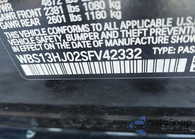 WBS13HJ02SFV42332: 43923591