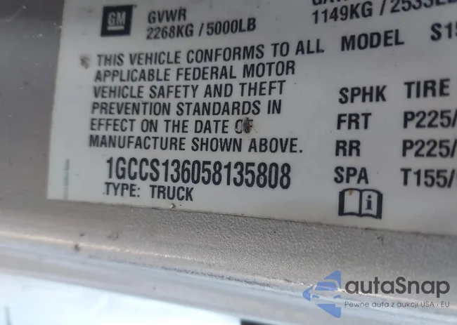 1GCCS136058135808: 43923598