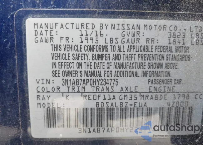 3N1AB7AP0HY234775: 43923723