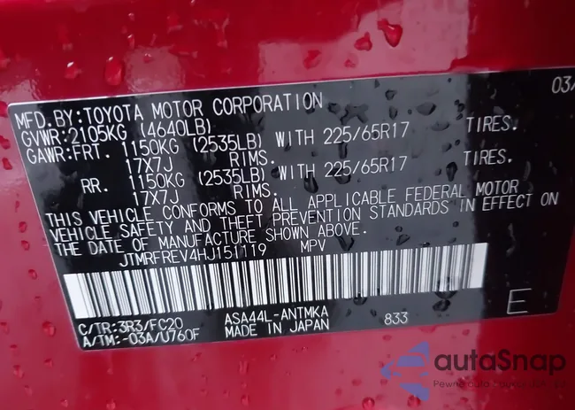 JTMRFREV4HJ151119: 43924797