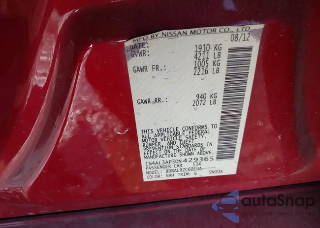 1N4AL3AP3DN429365: 43924860