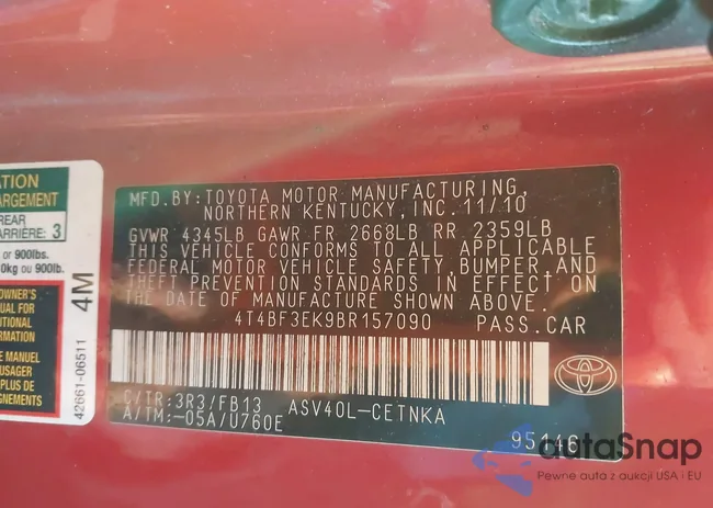 4T4BF3EK9BR157090: 43924971