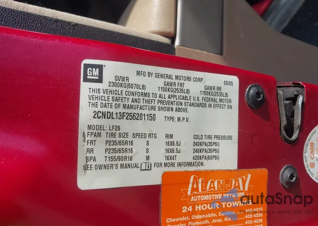 2CNDL13F256201150: 43925008