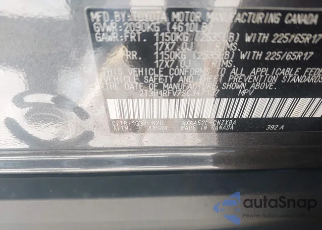 2T3H1RFV7SC347137: 43925015