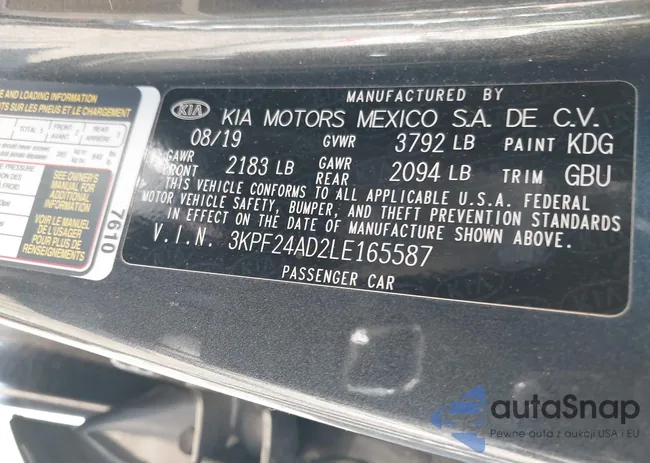 3KPF24AD2LE165587: 43925072