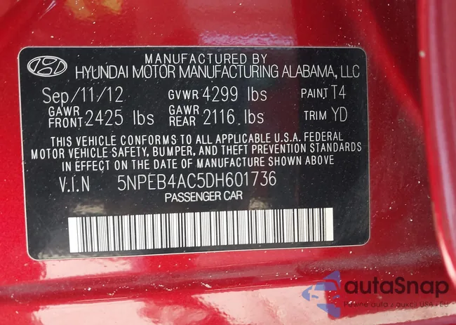 5NPEB4AC5DH601736: 43925080