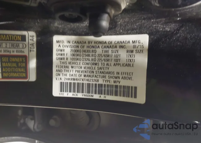 2HKRM4H7XFH623268: 43925104