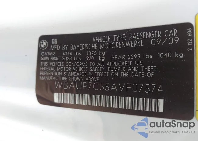 WBAUP7C55AVF07574: 43925138