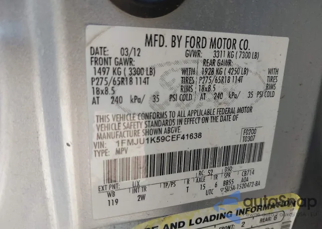 1FMJU1K59CEF41638: 43925189