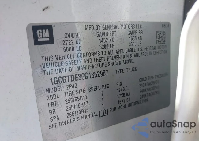 1GCGTDE36G1352987: 43925286