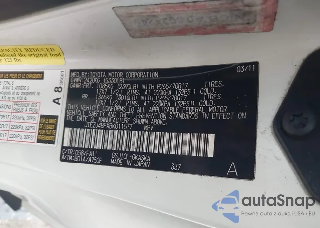 JTEZU4BFXBK011577: 43924514