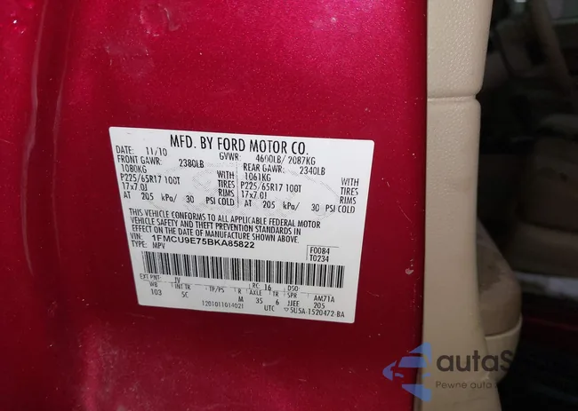 1FMCU9E75BKA85822: 43924645