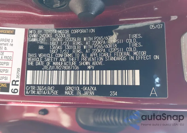 JTEZU17R278087106: 43925853